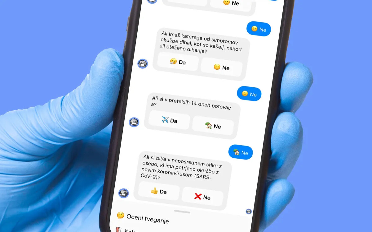 Opazili smo: klepetalni robot Vid ocenjuje tveganje za okužbo 