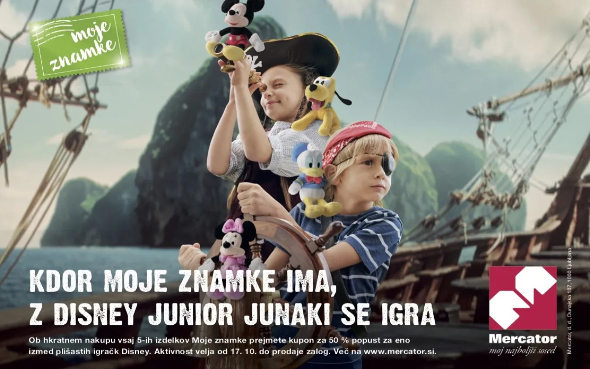 Mercator v tesnem objemu Disneyjevih junakov