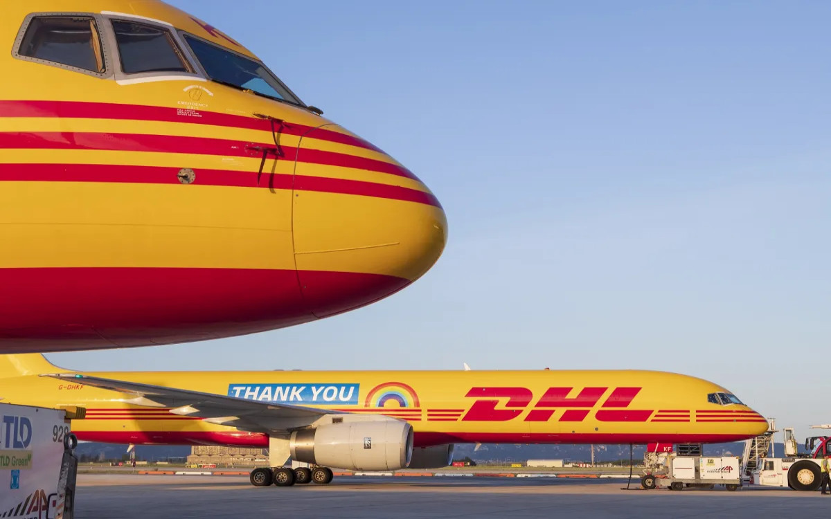 DHL-ov visokoleteči »hvala« 
