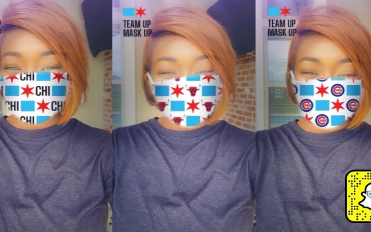 Zaščitna maska, ki pooseblja Chicago 