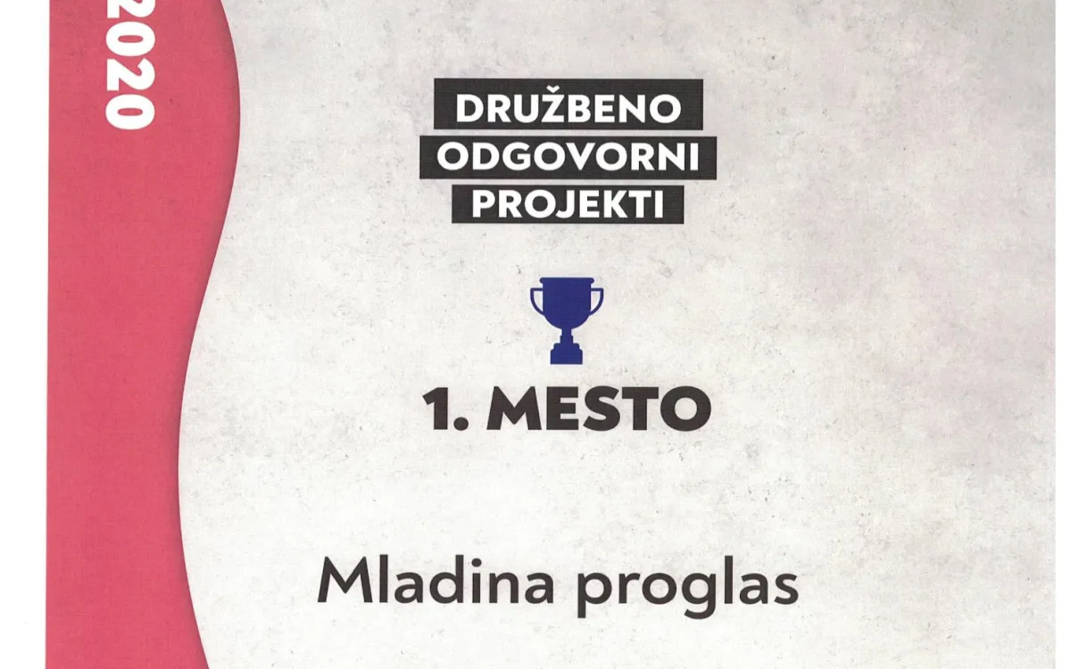 Mladinin Proglas »spletni prvak« med družbeno odgovornimi projekti