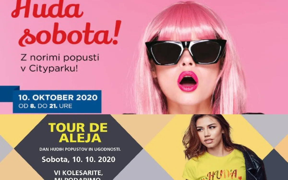 »Huda sobota« v ALEJI in Cityparku