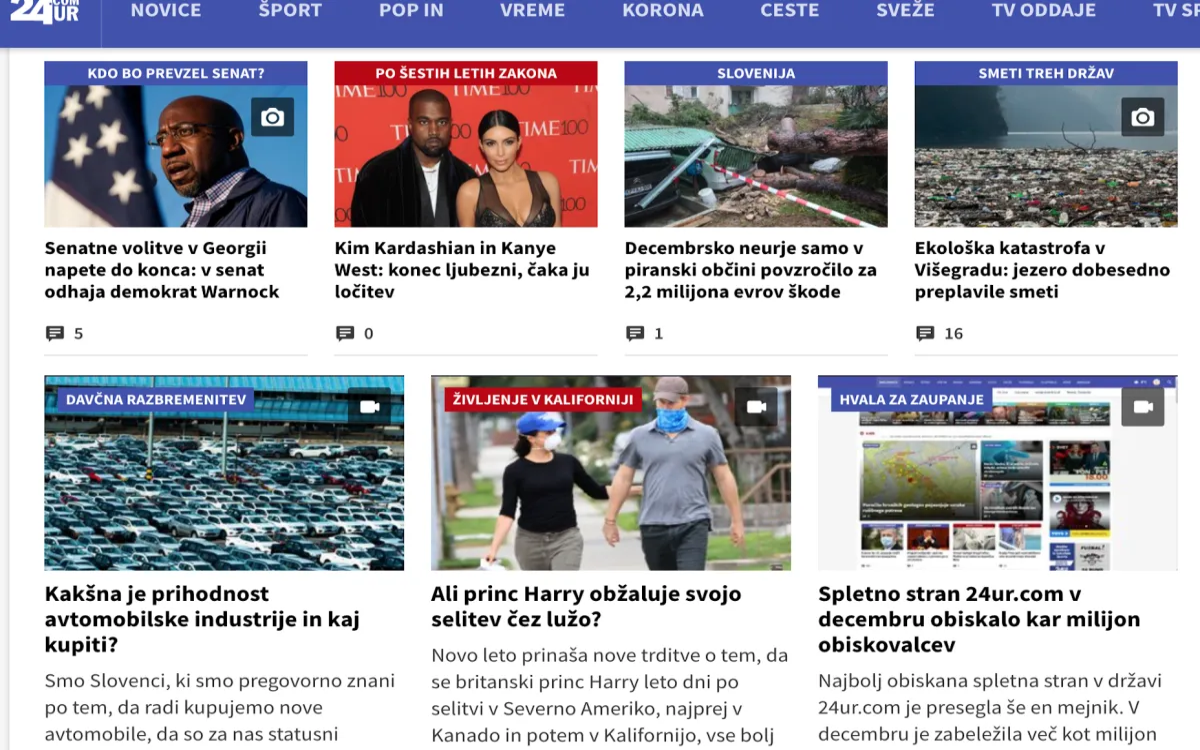 MOSS: 24ur.com v decembru z več kot milijon obiskovalci