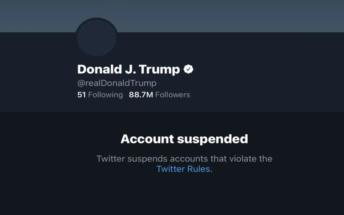 Ko Twitter »ukine« Trumpa