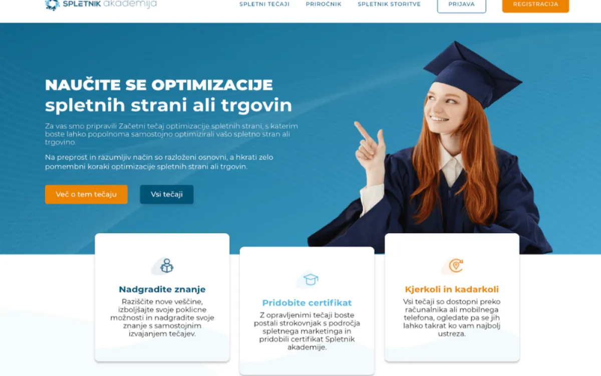 Spletnik akademija: Nova platforma za samostojno učenje digitalnega marketinga 