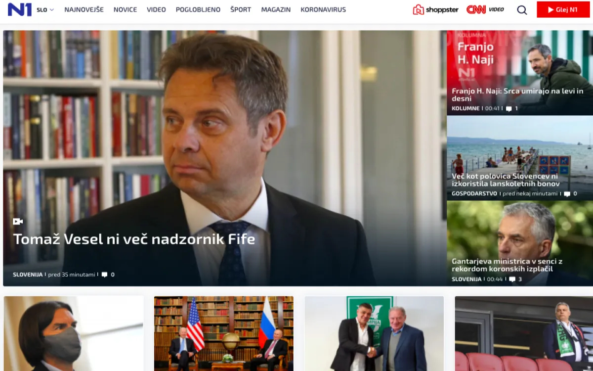 V Sloveniji začel delovati medijski portal N1