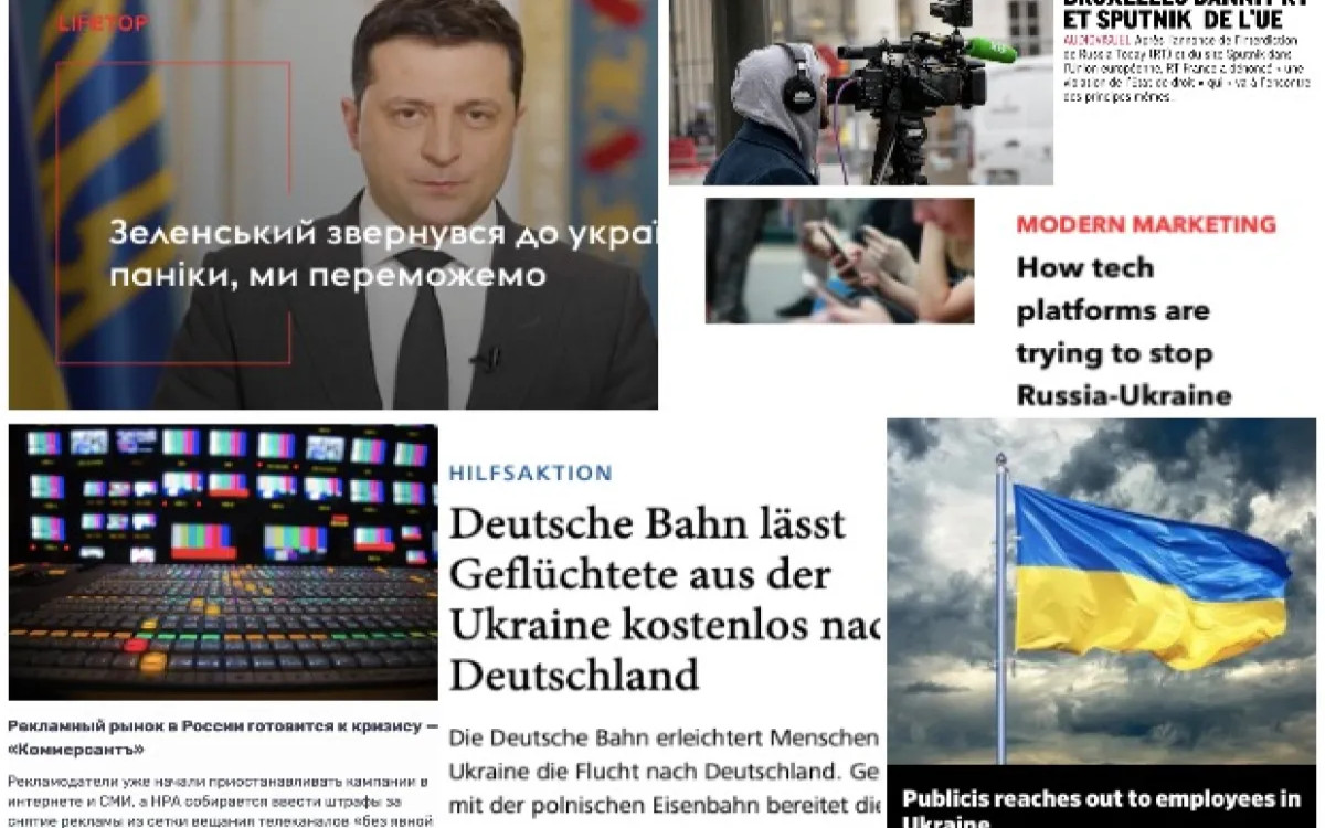 Vojna v Ukrajini v marketinških publikacijah