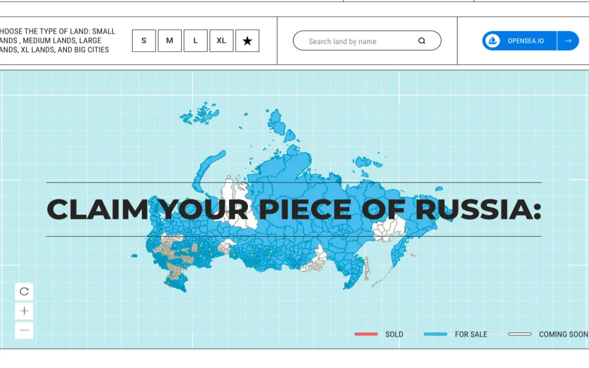 »Razprodaja ruske zemlje« v podporo Ukrajini