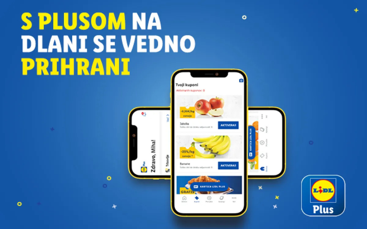 S plusom na dlani se vedno prihrani