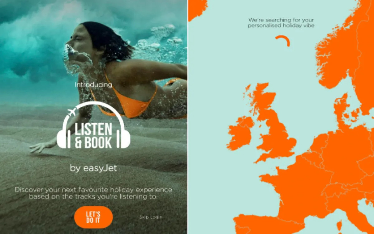 easyJet in Spotify na podlagi glasbenega okusa s priporočili za potovanja