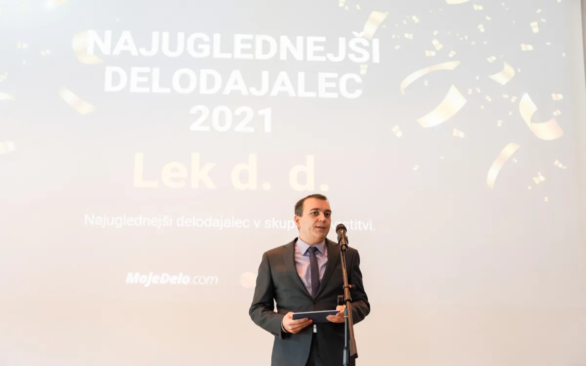 Najuglednejši delodajalec 2021 že tretje leto zapored podjetje Lek