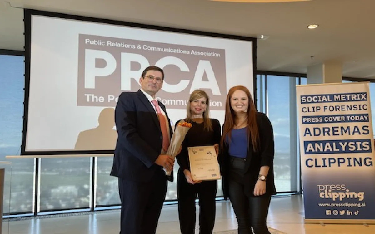 Nagrada Združenja PRCA za Simono Kruhar Gaberšček