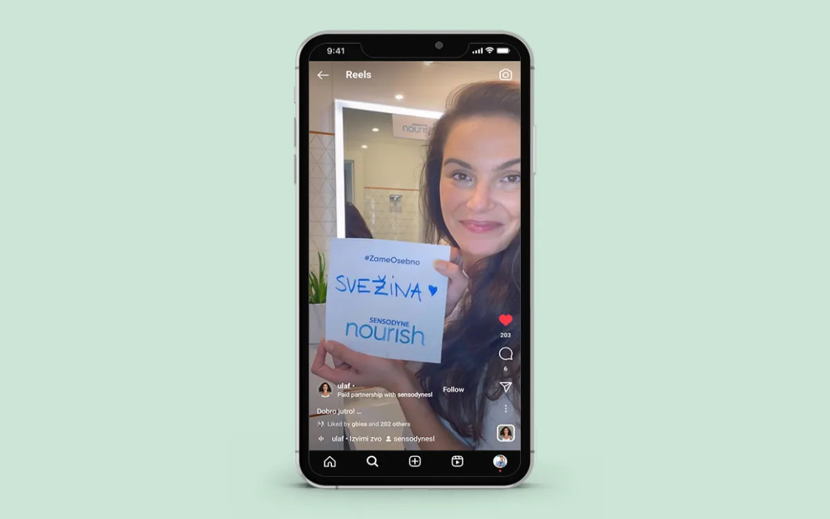 Sensodyne spodbuja osebne vrednote z zobno pasto Nourish