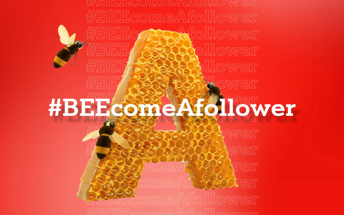 #BEEcomeAFollower