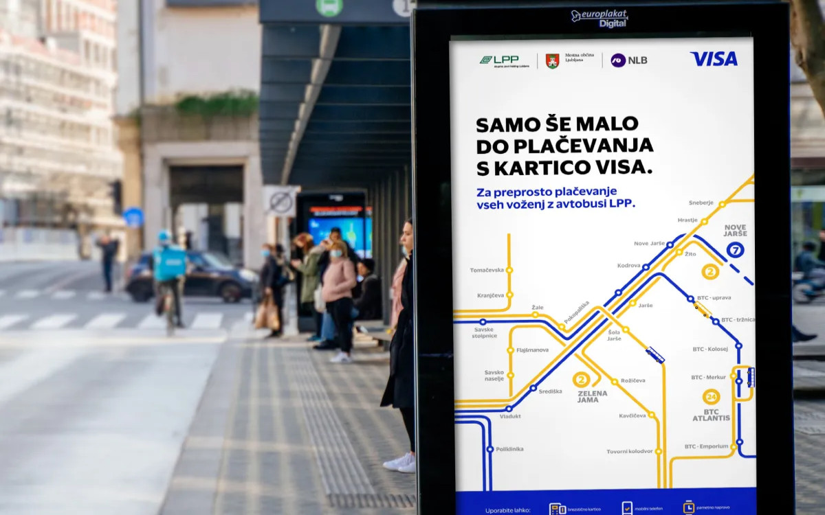 Po novem možnost plačila voženj na LPP-ju s plačilno kartico Visa