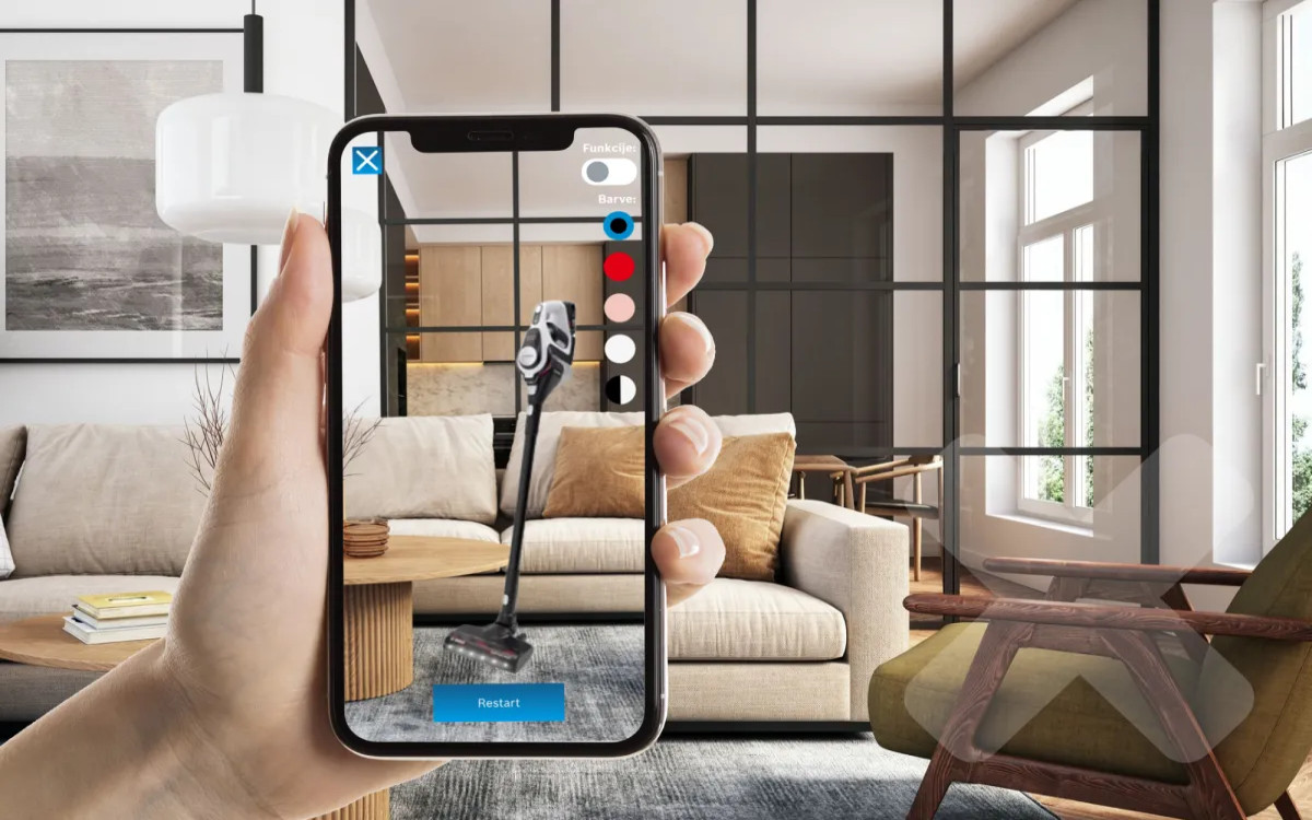 Sesalniki Bosch s pomočjo razširjene resničnosti v vseh domovih