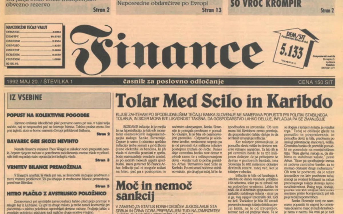 Finance kmalu samo še v digitalni izdaji