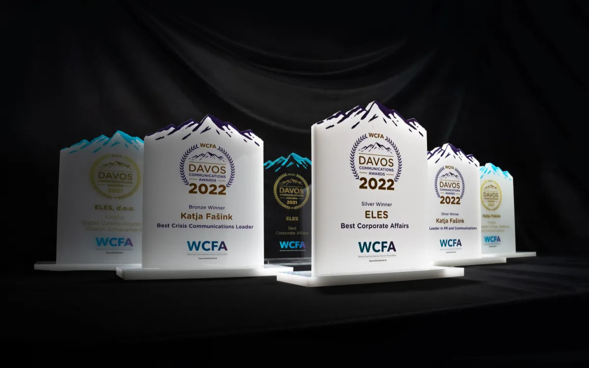 Dve nagradi DAVOS Communications Awards za družbo ELES