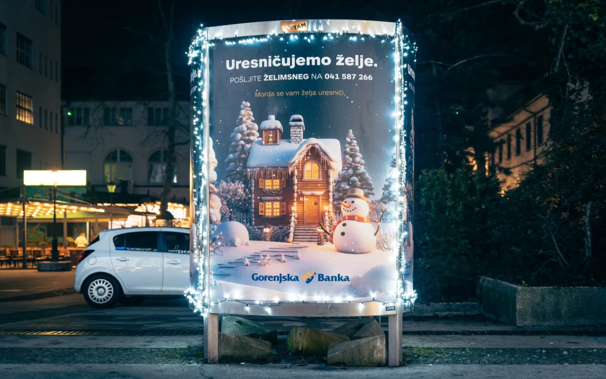 Gorenjska banka je 974-krat uresničila željo po zasneženih praznikih