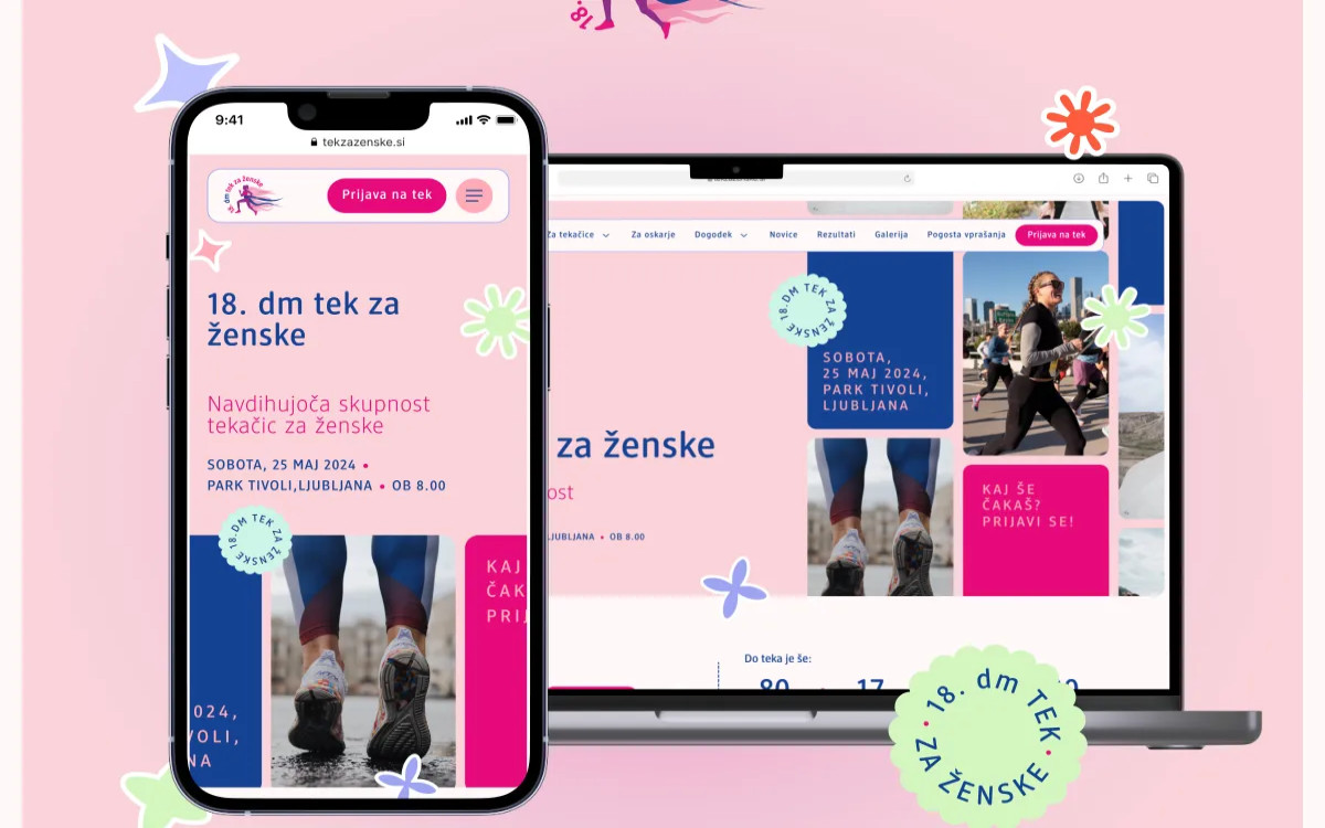 Prenova spletne strani dm tek za ženske 