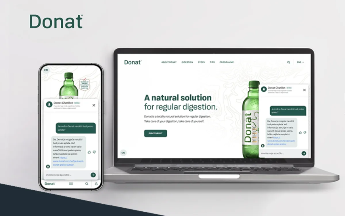 UI pogovorni asistent Donat