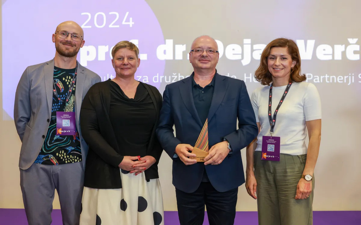 Dve nagradi prizma A1 Slovenija, nagrada za življenjsko delo Dejanu Verčiču