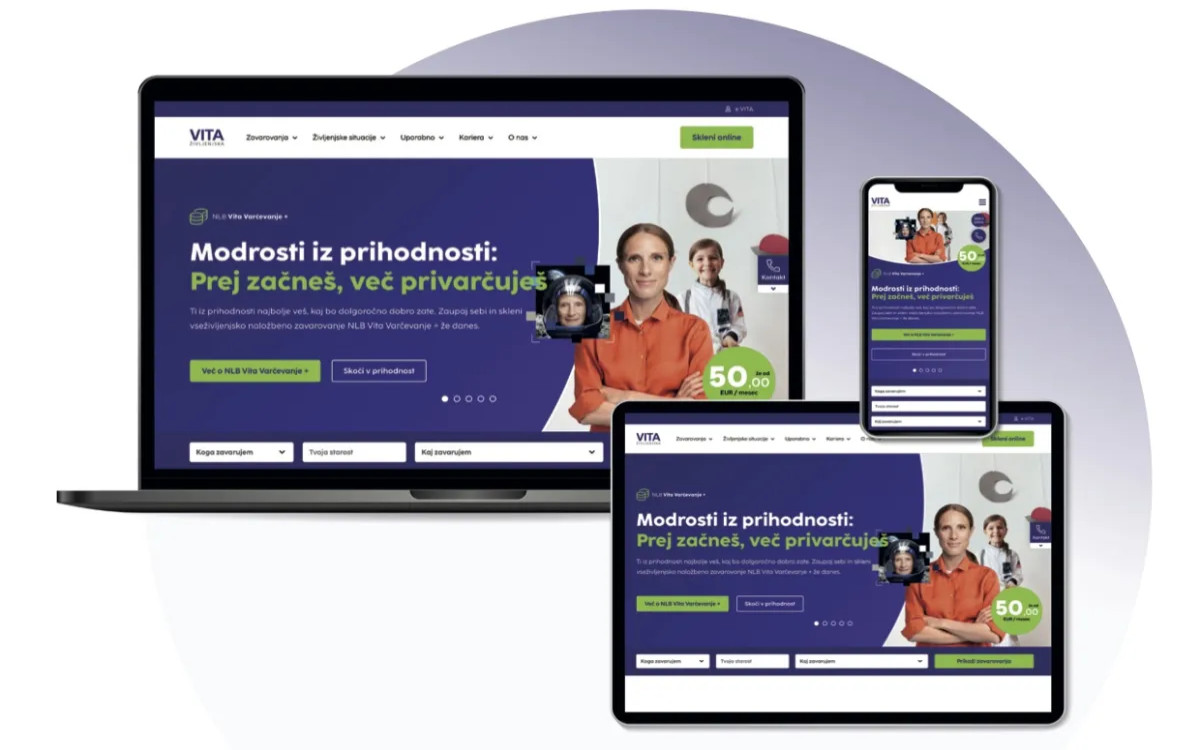 Nova digitalna podoba zavarovalnice Vita: Z uporabniki želijo zgraditi še bolj oseben odnos