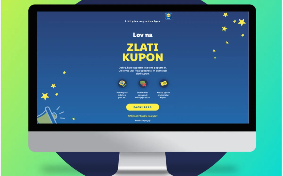 Z lovom na zlati kupon do novih uporabnikov aplikacije Lidl Plus