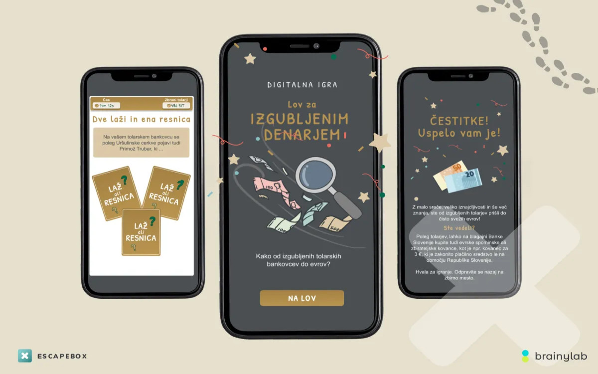 Nova izobraževalna igra Banke Slovenija – Lov za izgubljenim denarjem