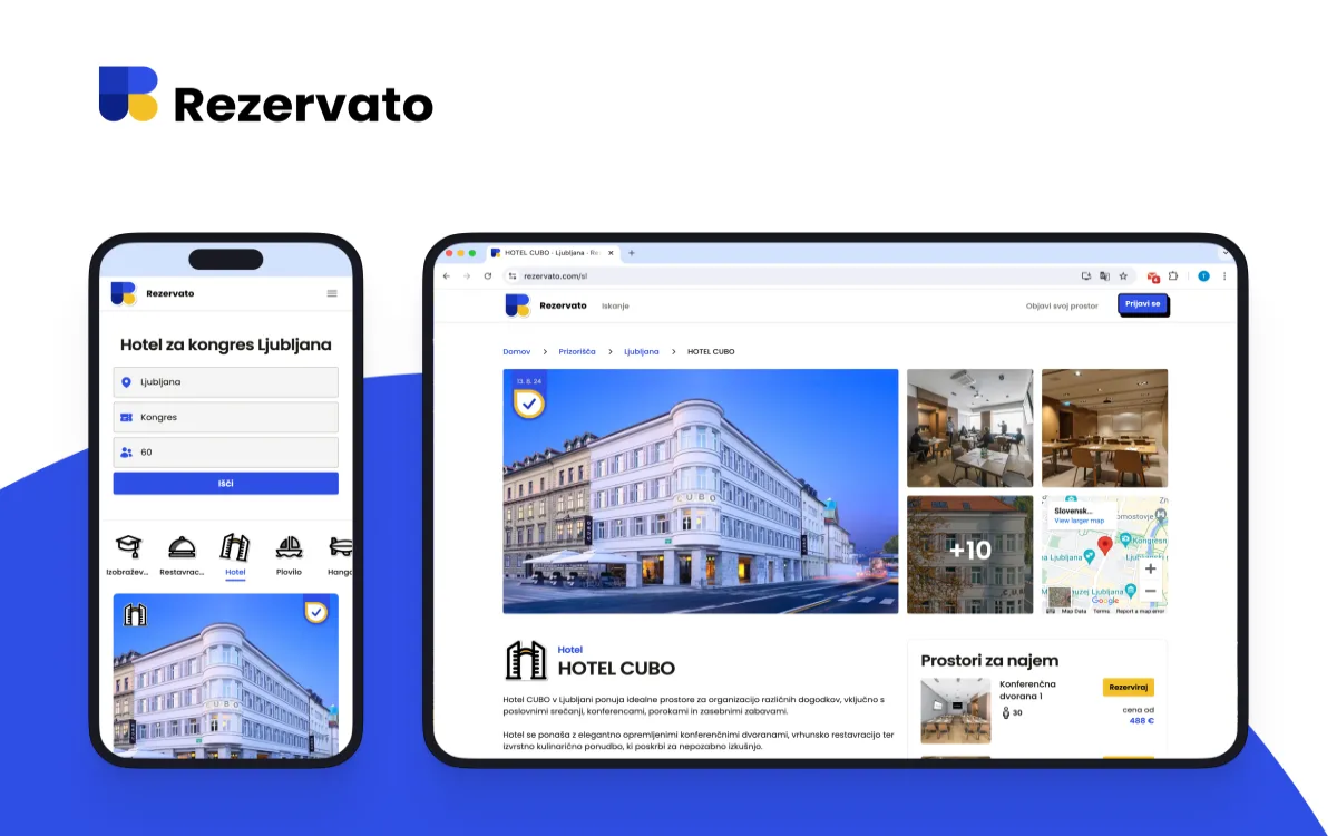 Rezervato, nova slovenska platforma za rezervacijo prostorov za dogodke