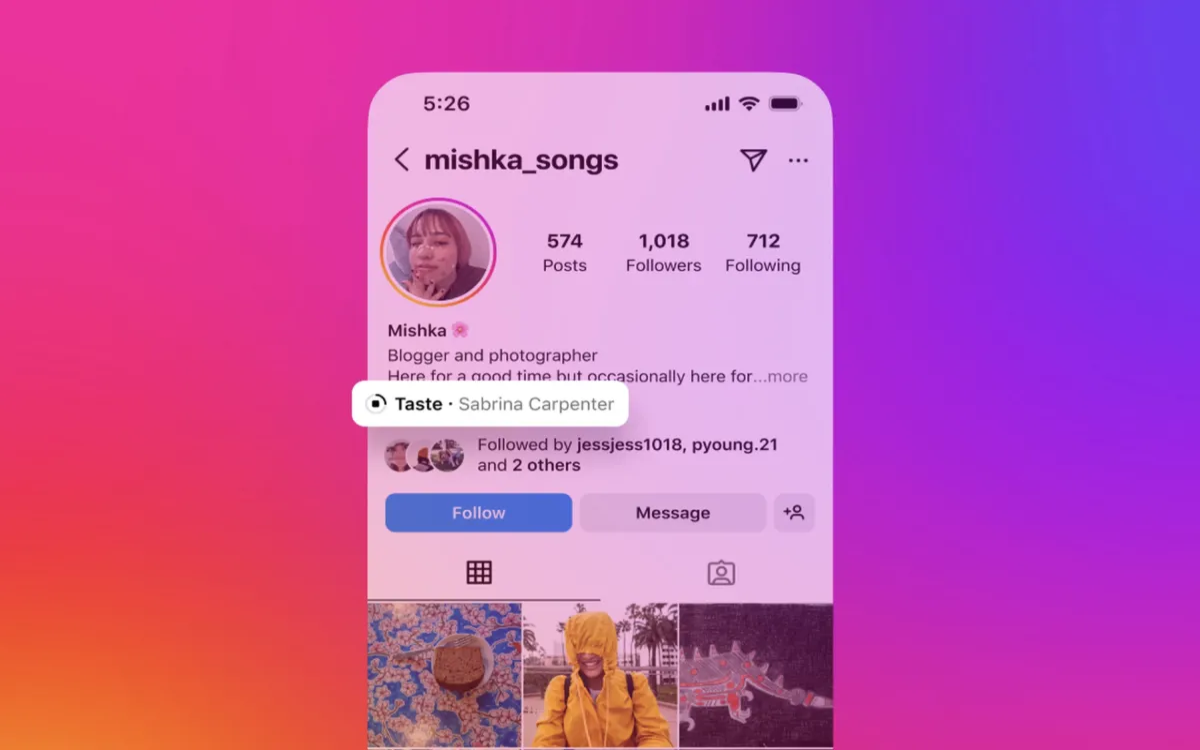 Po novem lahko na Instagramovem profilu dodamo tudi pesem