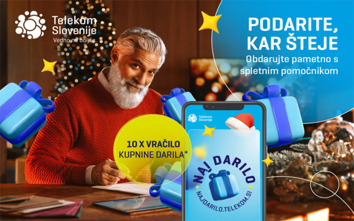 Obdarujmo pametno z UI-pomočnikom Telekoma Slovenije