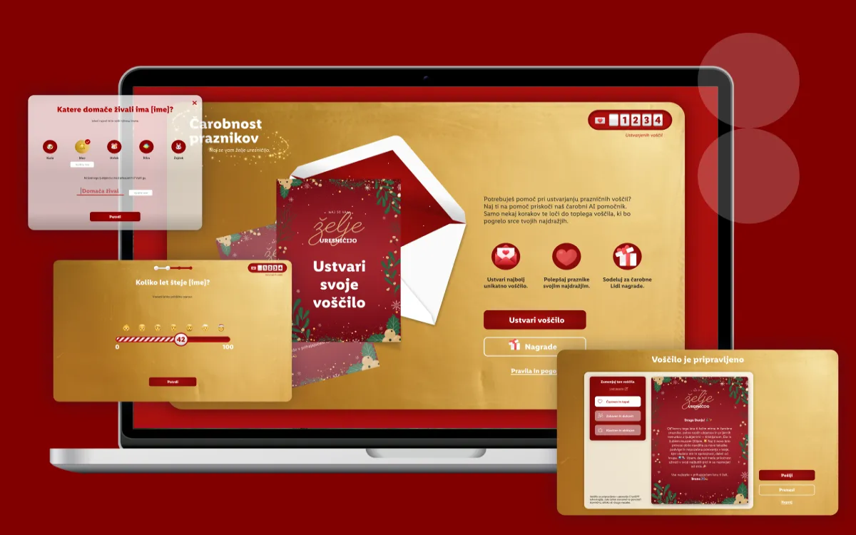 Z Lidlovim UI-pomočnikom do unikatnih prazničnih voščil 