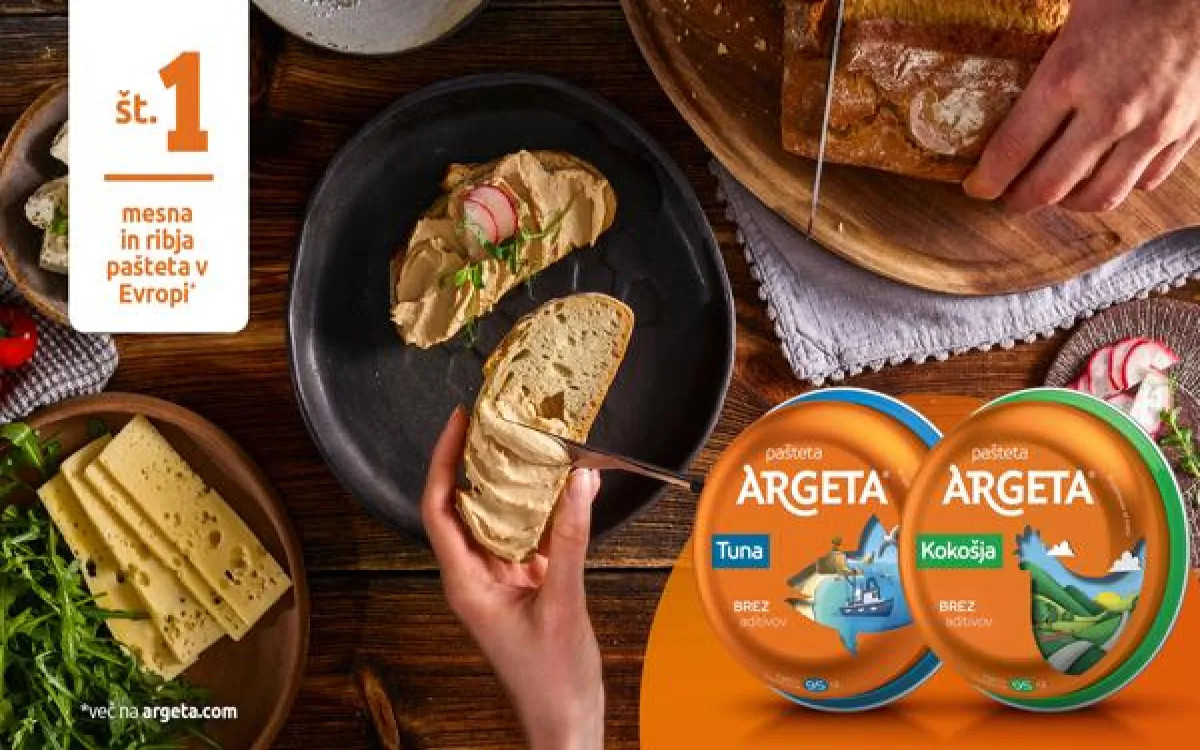 Argeta znova v evropskem vrhu v segmentu mesnih in ribjih paštet 
