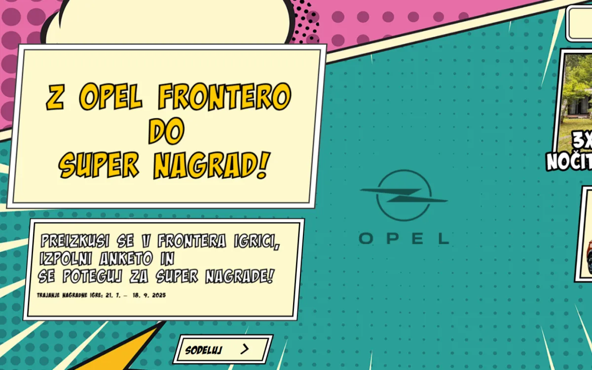 S superjunakinjo Opel Frontero do super nagrad!