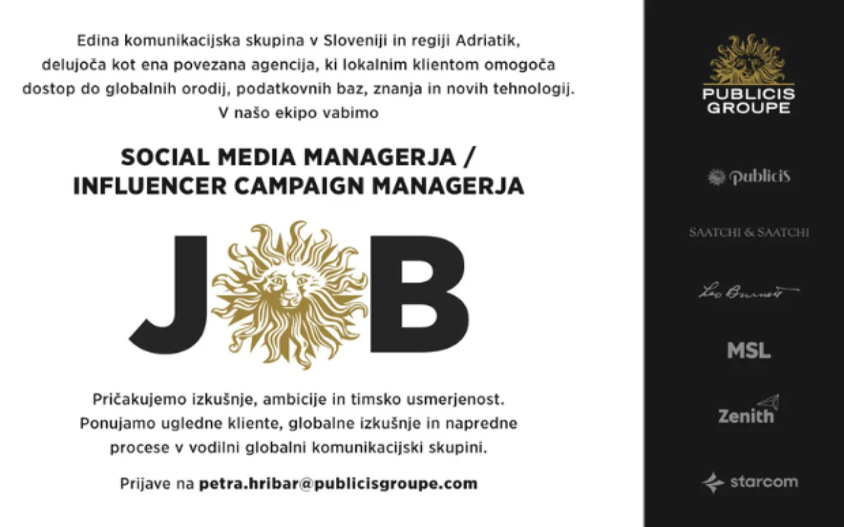 Zaposlujejo Publicis Groupe, Hervis, Tuš in drugi