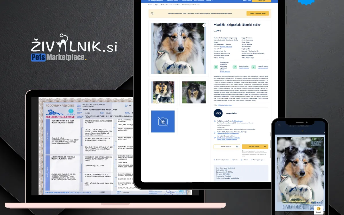 Živalnik.si predstavlja prenovljeno platformo Pets Marketplace
