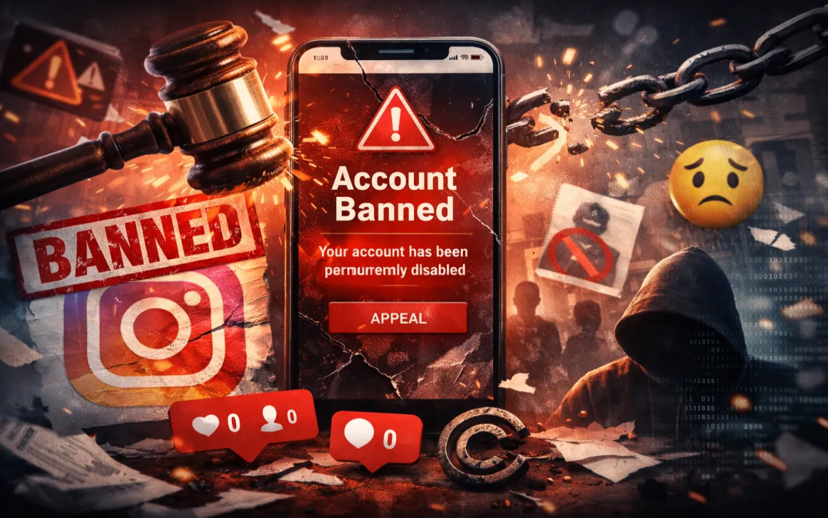 Ko Instagram izbriše profil: med uradnimi pravili in algoritmično prakso