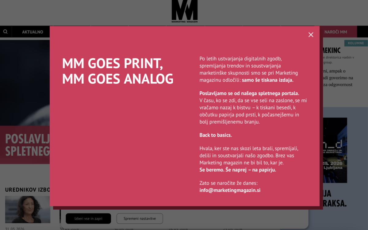 Malo za šalo, malo zares: slovo od našega spletnega portala