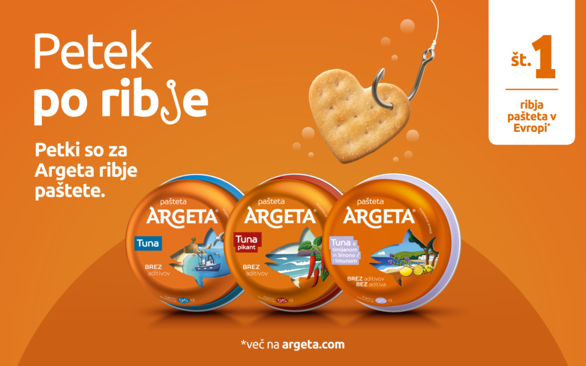 »Petki so za ribje paštete Argeta«