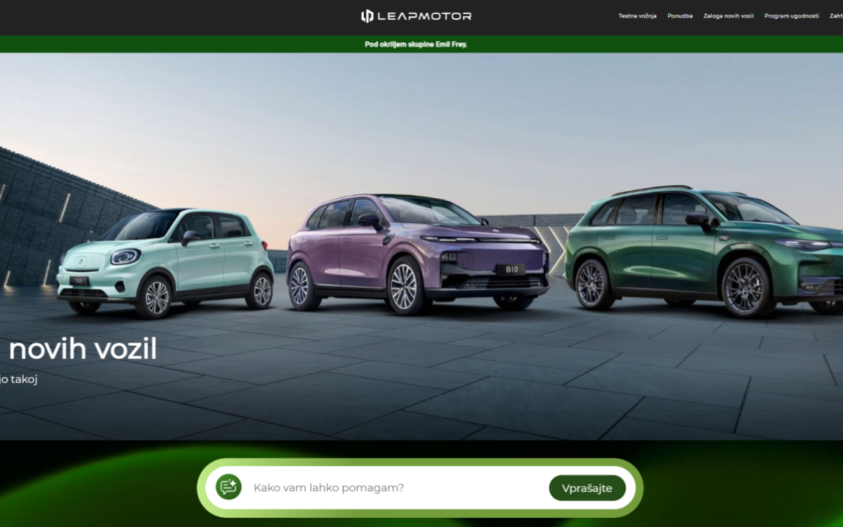 Leapmotor v Sloveniji na spletni strani uvaja AI-ambasadorja