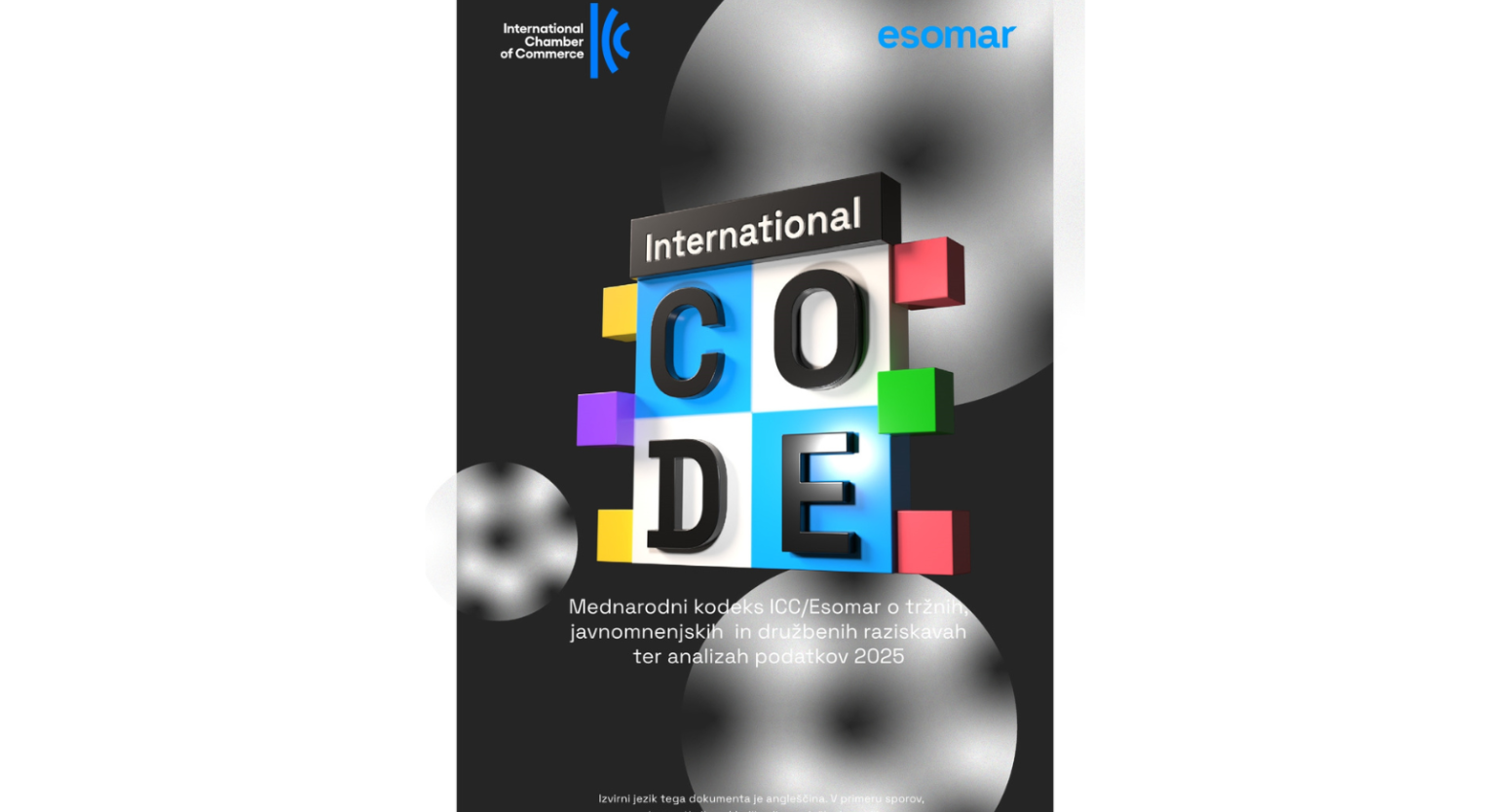 Slovenščina med redkimi jeziki s prevodom kodeksa ICC/ESOMAR