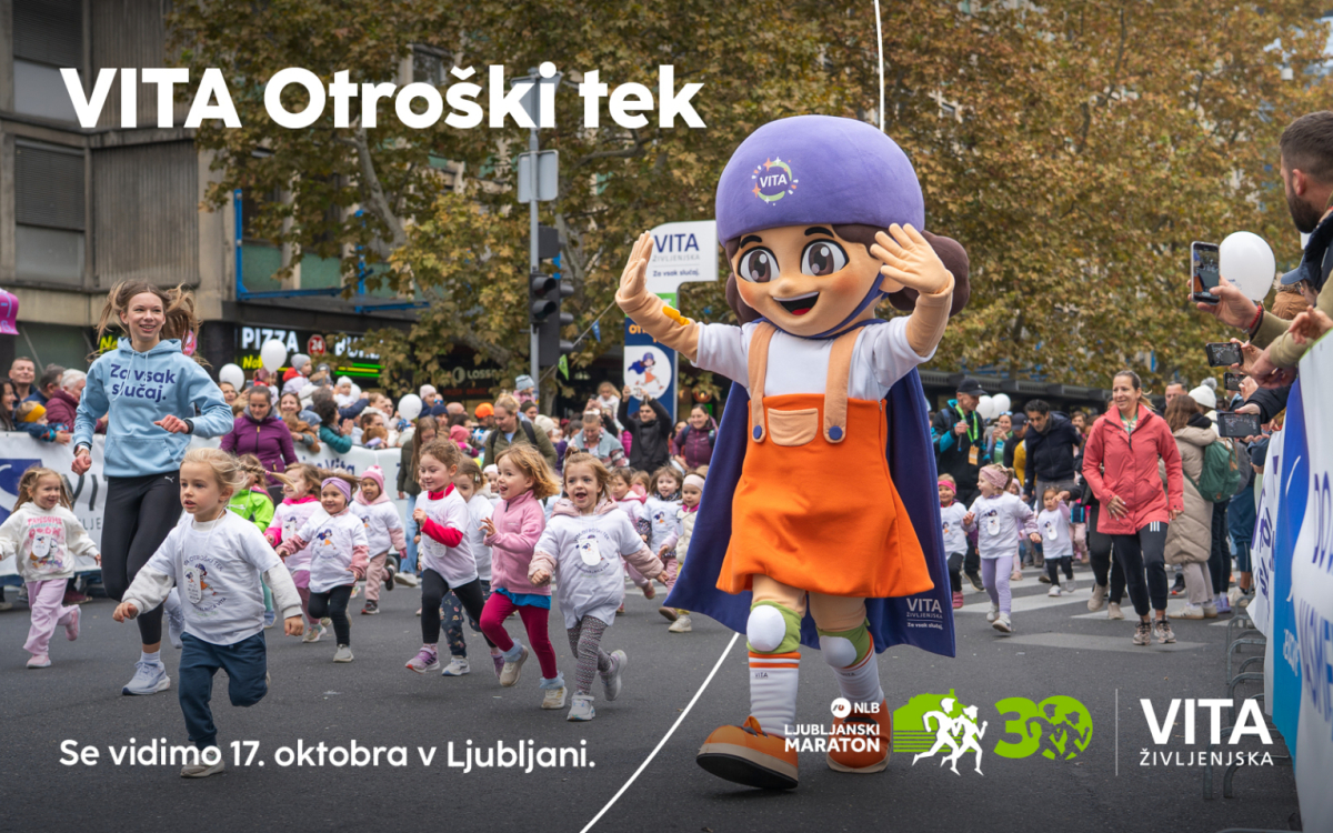 Zavarovalnica Vita vabi na brezplačen VITA Otroški tek na NLB Ljubljanskem maratonu