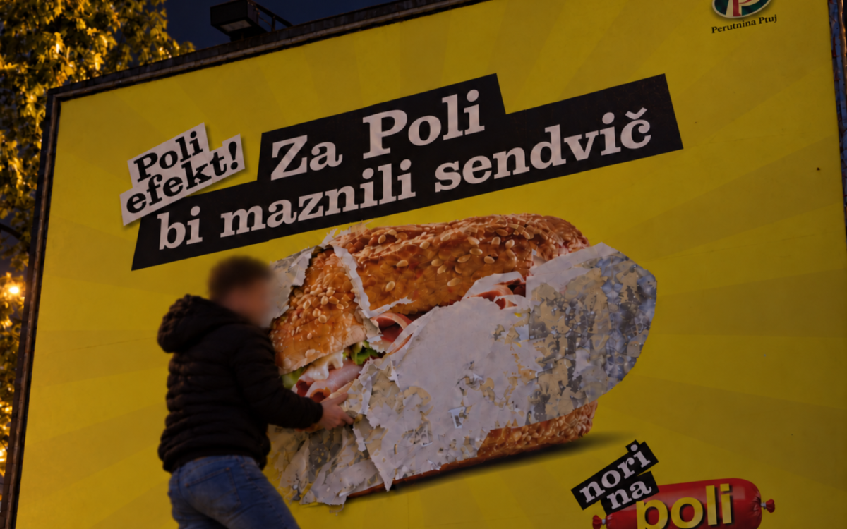 Primer Poli: Razkrit je tat sendvičev s plakatov!