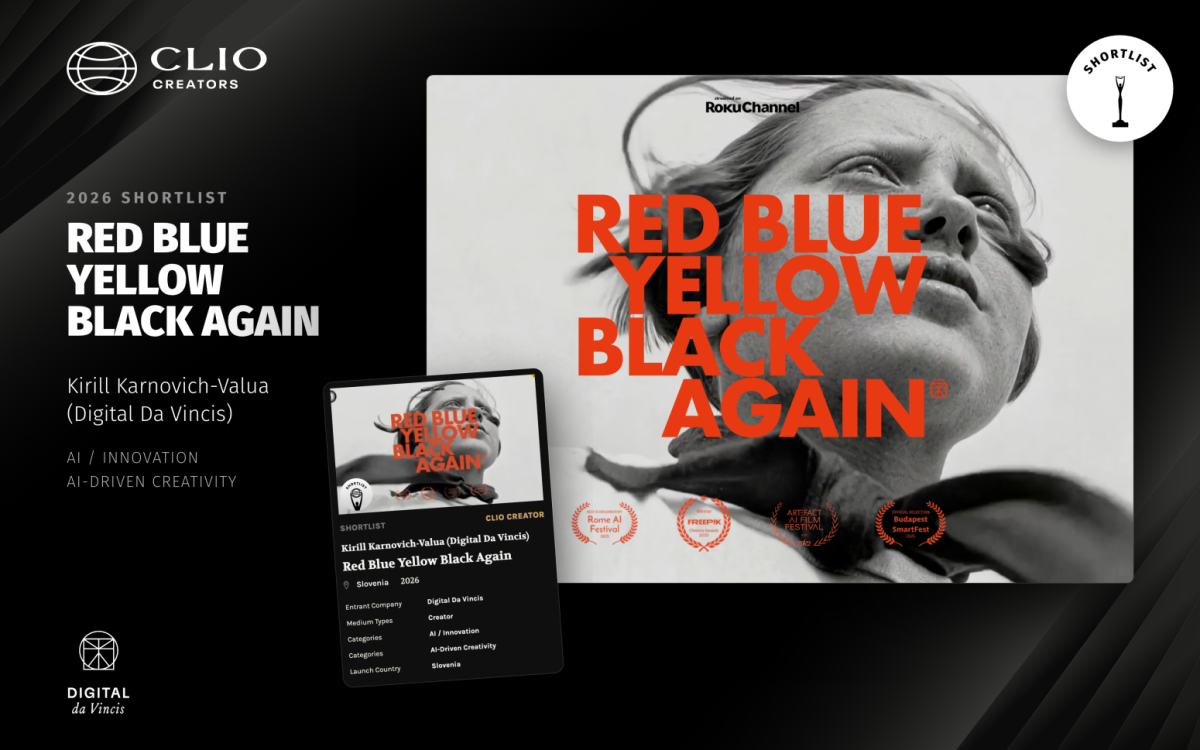Slovenski studio Digital Da Vincis med finalisti prvih nagrad Clio Creator Awards