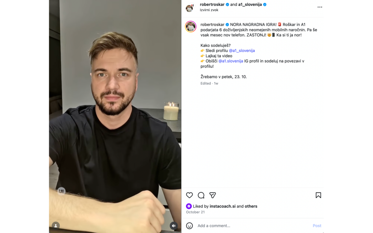 A1 Slovenija in Robert Roškar s ponarejenim videoposnetkom pretentala spletne uporabnike